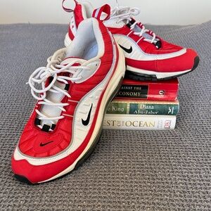 Nike Red and White Athletic Shoes